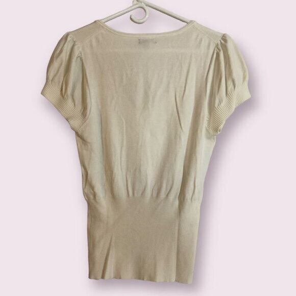 Express Womens Short Sleeve V Neck with banded bottom - Picture 2 of 3